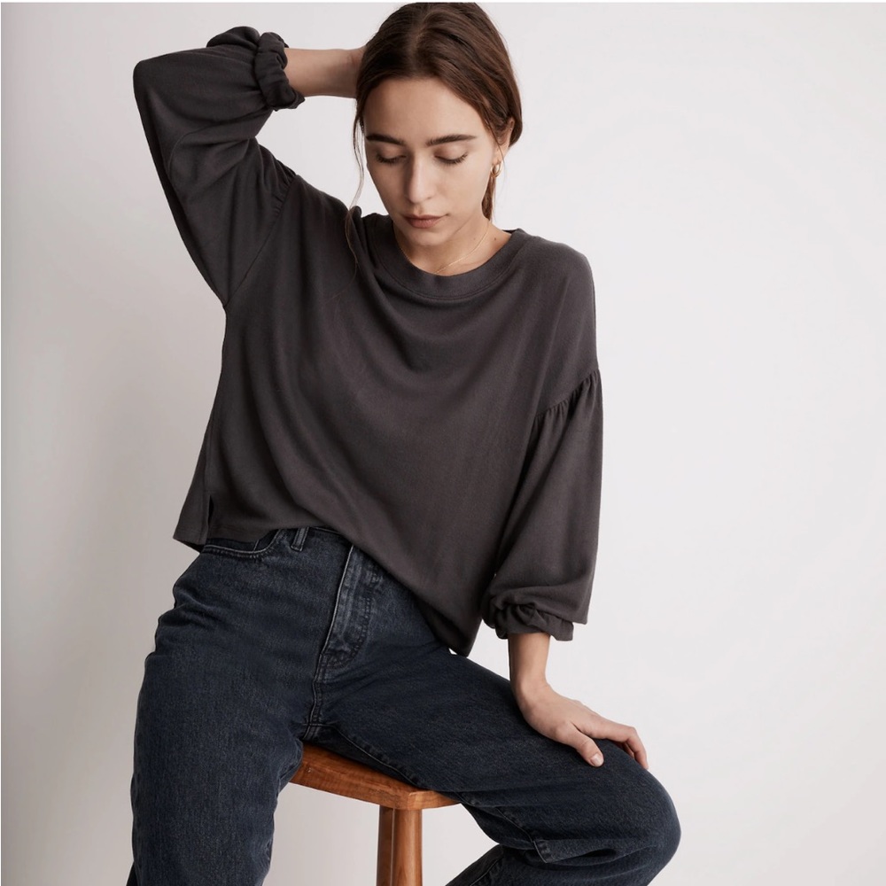 Madewell Dark Gray Long Sleeve Top